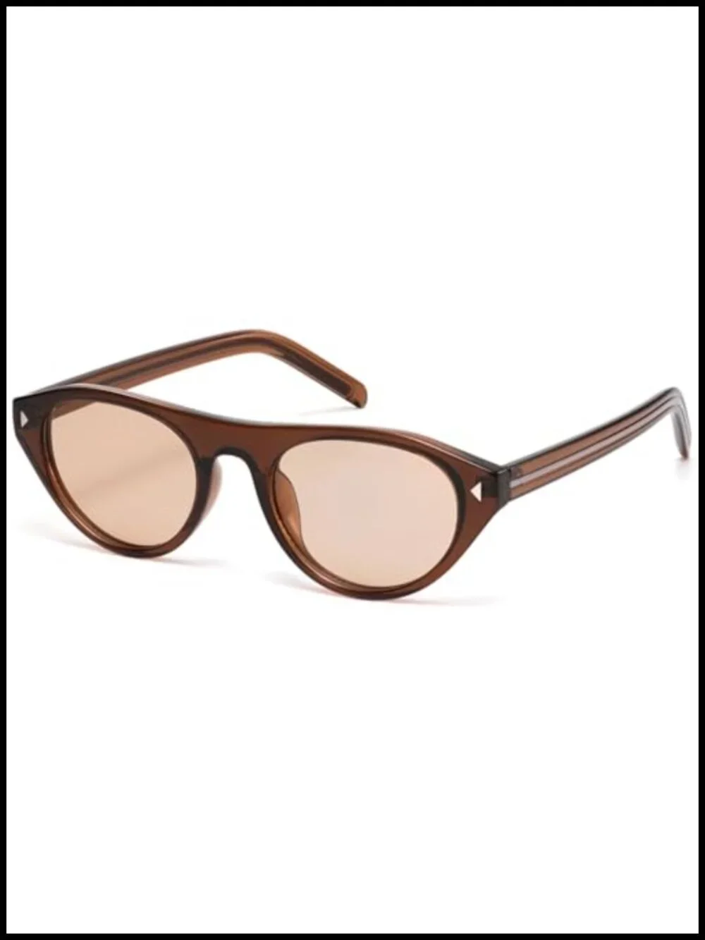 Retro Oval Frame Sunglasses UV400 Protection Cat Eye